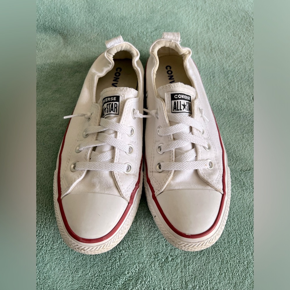 Converse White and Red Women's Sneakers